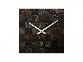 Часы настенные SLT 5195 CHESS BLACK WOOD в Алмазном - almaznyj.mebel-nsk.ru | фото