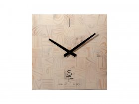 Часы настенные SLT 5196 CHESS WHITE WOOD в Алмазном - almaznyj.mebel-nsk.ru | фото