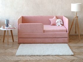 Диван-кровать Happy (коралловый) в Алмазном - almaznyj.mebel-nsk.ru | фото