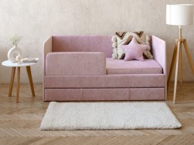 Диван-кровать Happy (розовый) в Алмазном - almaznyj.mebel-nsk.ru | фото