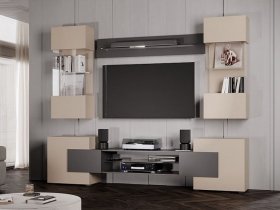 Гостиная Фэнтези (кашемир/графит) в Алмазном - almaznyj.mebel-nsk.ru | фото