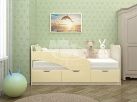 Кровать детская Бабочки 1,6 м в Алмазном - almaznyj.mebel-nsk.ru | фото