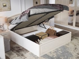 Кровать двуспальная 1,6 м Венеция КРМП-160 с подъемным механизмом в Алмазном - almaznyj.mebel-nsk.ru | фото