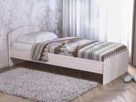Кровать односпальная 80 с низкой спинкой (ясень шимо светлый) в Алмазном - almaznyj.mebel-nsk.ru | фото