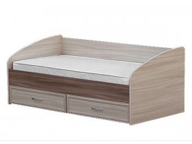 Кровать односпальная с ящиками 0,9 м-1 в Алмазном - almaznyj.mebel-nsk.ru | фото