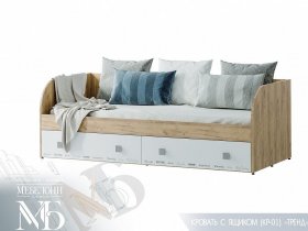 Кровать с ящиками Тренд КР-01 в Алмазном - almaznyj.mebel-nsk.ru | фото