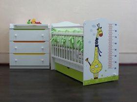 Кроватка детская Жираф с маятником в Алмазном - almaznyj.mebel-nsk.ru | фото