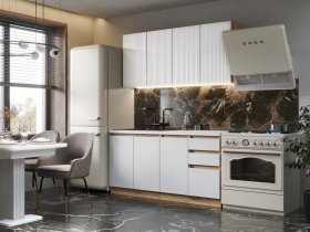 Кухонный гарнитур Ника 1,6 м (белый) в Алмазном - almaznyj.mebel-nsk.ru | фото