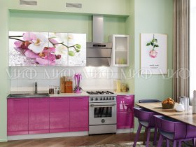 Кухонный гарнитур Орхидея (сиреневый) в Алмазном - almaznyj.mebel-nsk.ru | фото