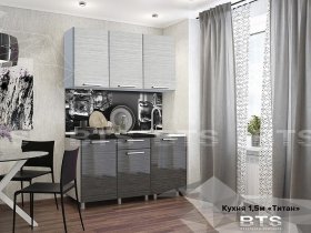 Кухонный гарнитур Титан 1,5 м в Алмазном - almaznyj.mebel-nsk.ru | фото