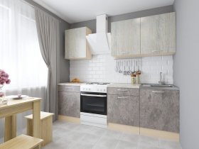 Модульная кухня Йота (пикард/цемент) в Алмазном - almaznyj.mebel-nsk.ru | фото