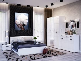 Модульная спальня Нэнси NEW в Алмазном - almaznyj.mebel-nsk.ru | фото