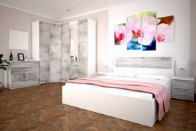 Модульная спальня Сорренто в Алмазном - almaznyj.mebel-nsk.ru | фото