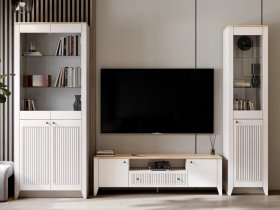 Модульная стенка Валенсия в Алмазном - almaznyj.mebel-nsk.ru | фото