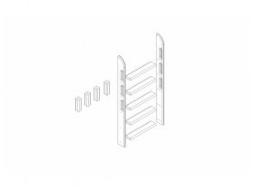 Пакет №10 Прямая лестница и опоры для двухъярусной кровати Соня в Алмазном - almaznyj.mebel-nsk.ru | фото