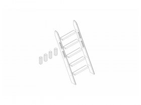 Пакет №11 Наклонная лестница и опоры для двухъярусной кровати Соня в Алмазном - almaznyj.mebel-nsk.ru | фото