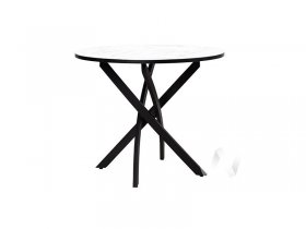 Стол обеденный Лион (мрамор белый/черный) в Алмазном - almaznyj.mebel-nsk.ru | фото