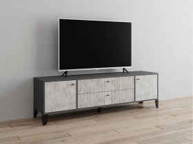 Тумба под ТВ Парус-10 (графит/мальта) в Алмазном - almaznyj.mebel-nsk.ru | фото