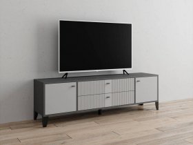 Тумба под ТВ Парус-10 (графит/светло-серый) в Алмазном - almaznyj.mebel-nsk.ru | фото
